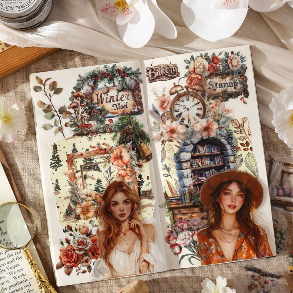 Papelería Kawaii - Libreta de Stickers Dama Vintage – Ricciakids